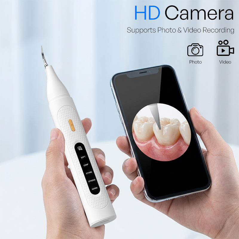 Veterinary Dental Scaler - Visual Ultrasonic Teeth Cleaner with Camera