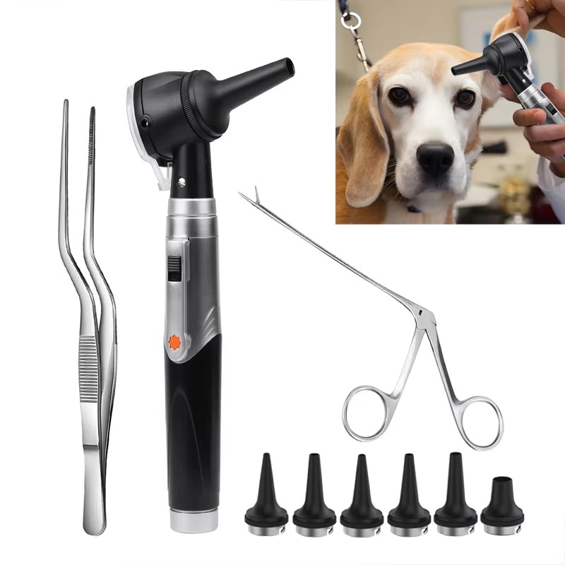 Veterinary Otoscope - Medical Vet Animal Ear Endoscope Earwax